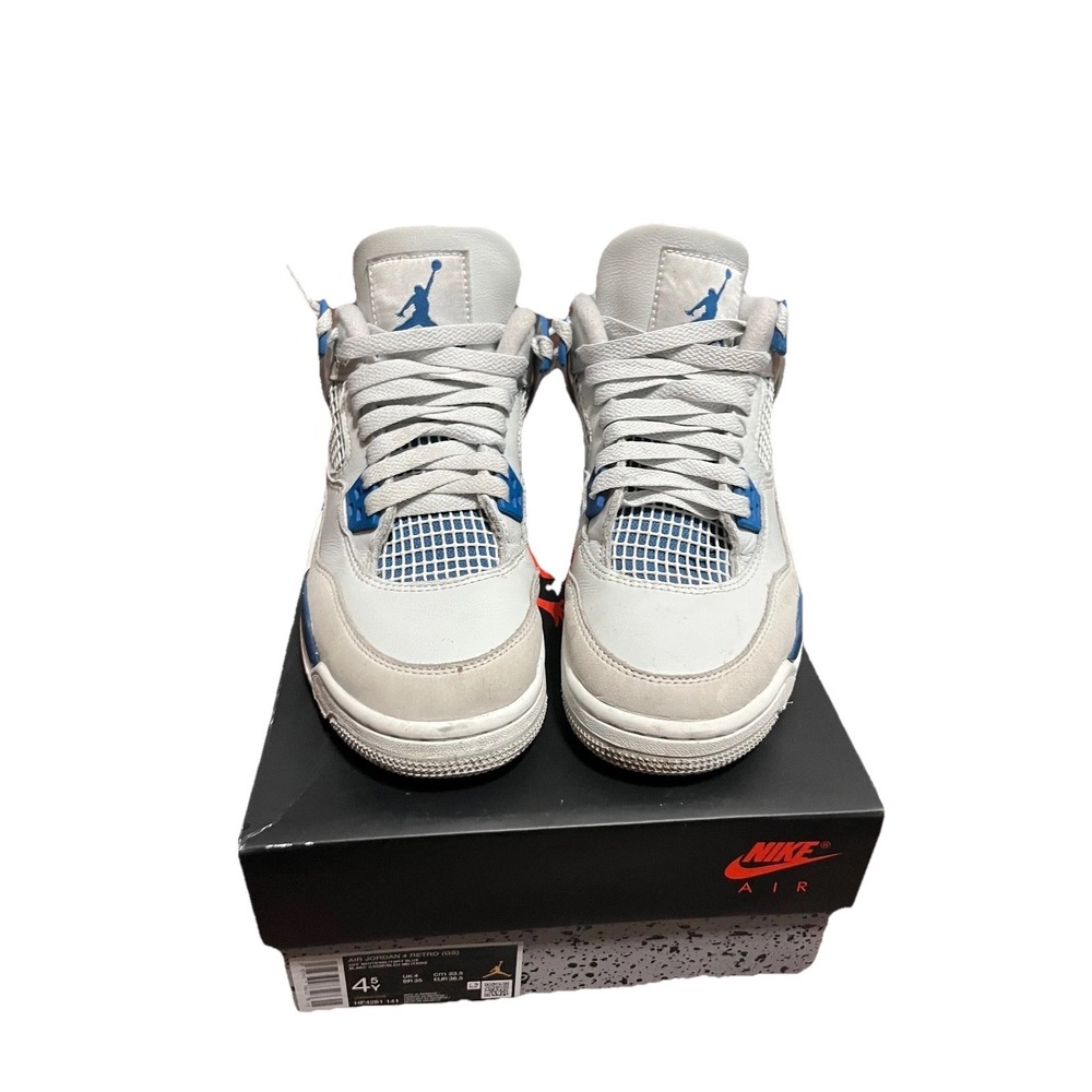 Size 4.5Y - Air Jordan 4 Retro 2024 Military Blue CLEAN with Original Box